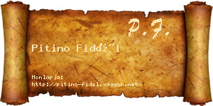 Pitino Fidél névjegykártya